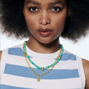 Pack of turtle and stone necklaces